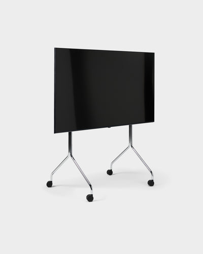 Pedestal Moon Rollin' Tall TV Stands 020 Chrome